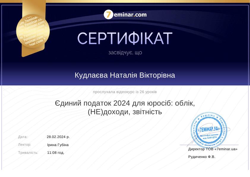 Кудлаєва Наталія Вікторівна