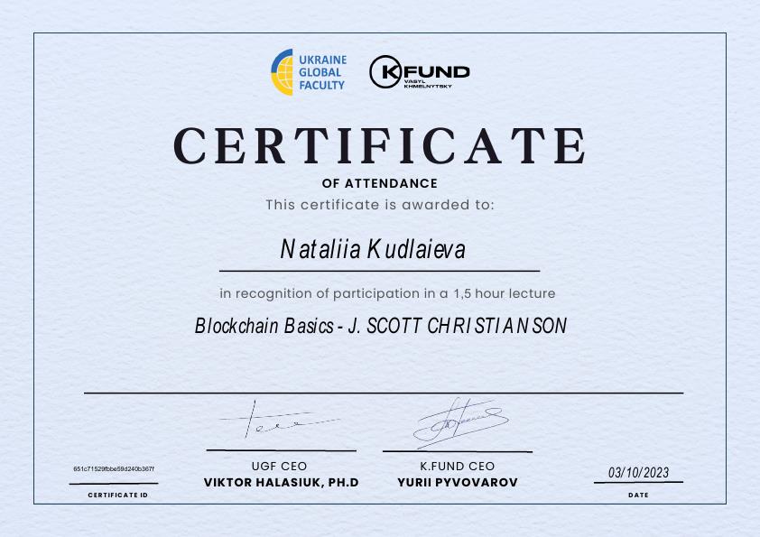 Кудлаєва Наталія Вікторівна